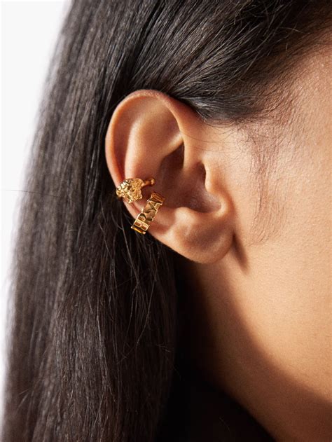 versace ear cuffs|Versace earrings.